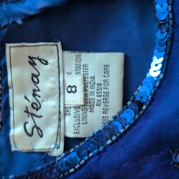 Stenay - Vintage Blue Sequin Flapper Dress - Picture 3 of 5